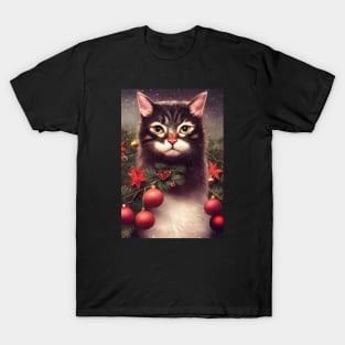 Cute Christmas Cat T-Shirt